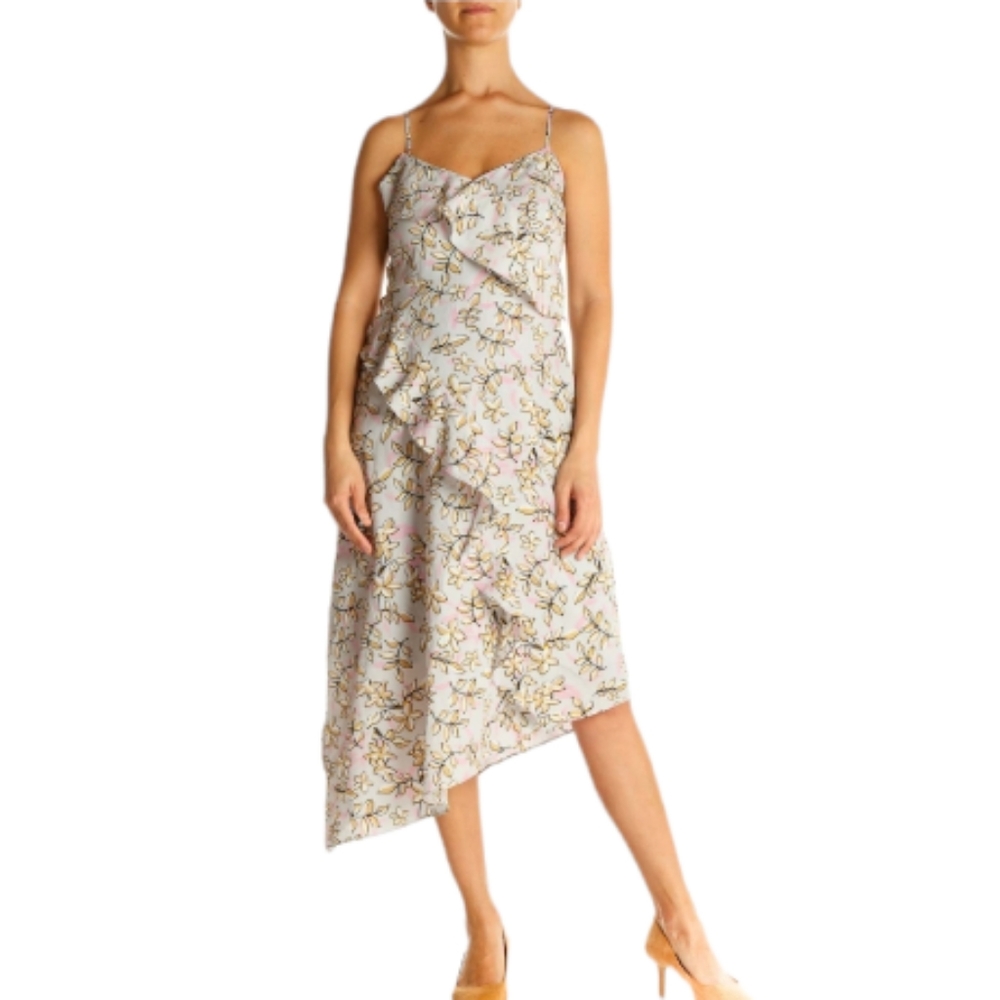 Banana Republic asymmetrical floral ruffled summer dress